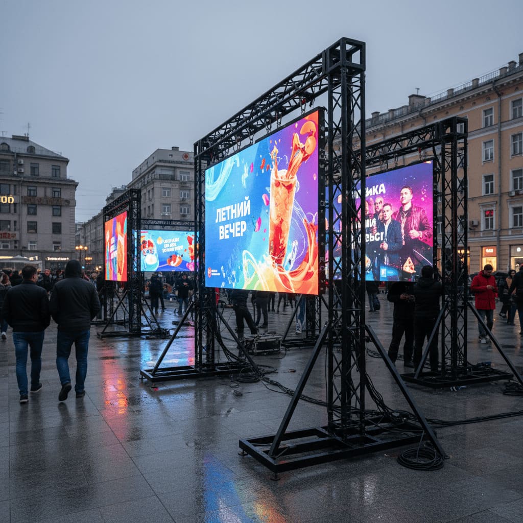 Прокатные экраны уличные