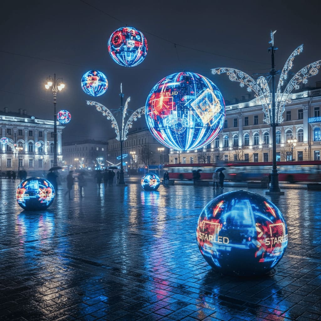 LED сферы уличные